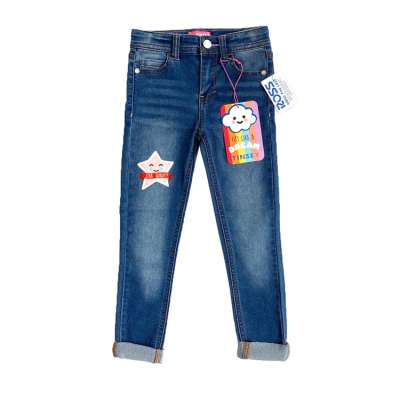 2020 LATEST LOVELY KIDS GIRLS STRETCH DISTRESSED SOFT WASH BLUE DENIM JEANS WHOLESALE READY TO SHIP RTS