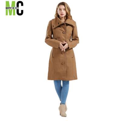 WHOLESALE LATEST CUSTOM LOGO CHEAP WHOLESALE WOOLEN FABRIC WOMEN COAT